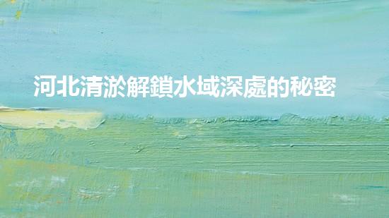河北清淤解鎖水域深處的秘密，突破技術(shù)邊界！